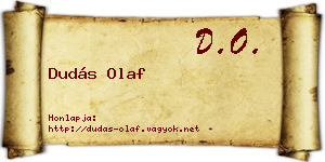 Dudás Olaf névjegykártya